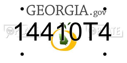 14410T4 Georgia License Plate