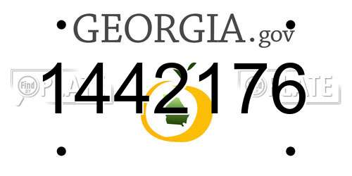 1442176 Georgia License Plate