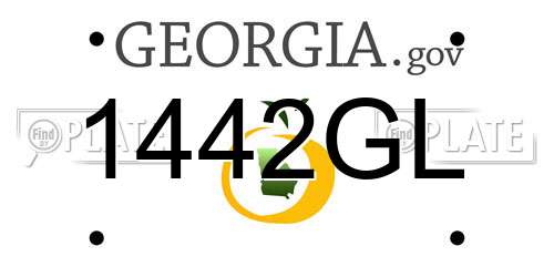 1442GL Georgia License Plate