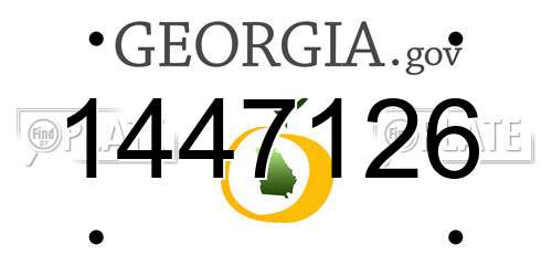 1447126 Georgia License Plate