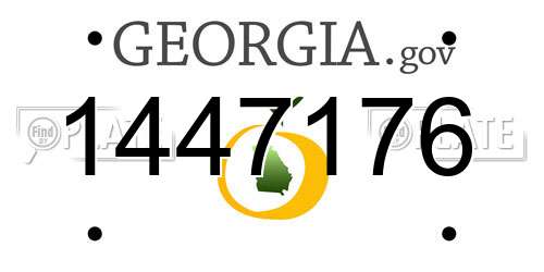 1447176 Georgia License Plate