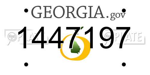 1447197 Georgia License Plate