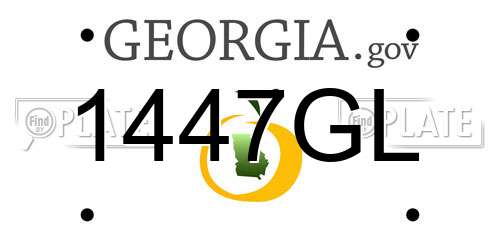 1447GL Georgia License Plate