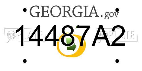 14487A2 Georgia License Plate