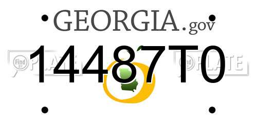 14487T0 Georgia License Plate