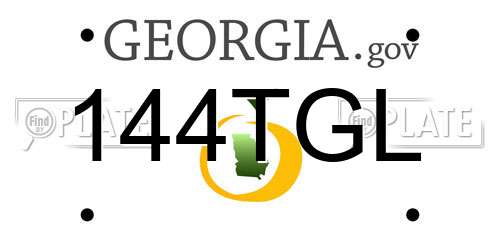 144TGL Georgia License Plate