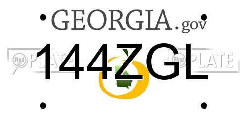 144ZGL Georgia License Plate