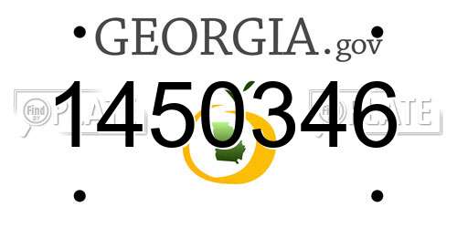 1450346 Georgia License Plate