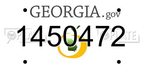 1450472 Georgia License Plate