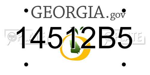 14512B5 Georgia License Plate