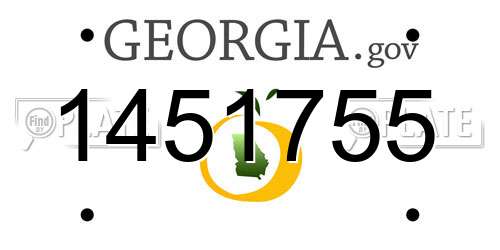 1451755 Georgia License Plate