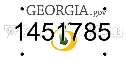 1451785 Georgia License Plate