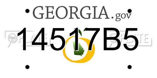 14517B5 Georgia License Plate