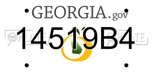 14519B4 Georgia License Plate