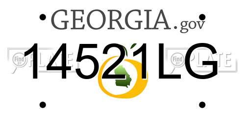 14521LG Georgia License Plate