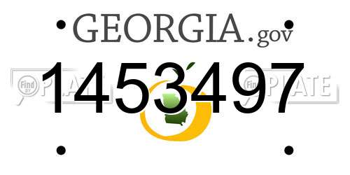 1453497 Georgia License Plate