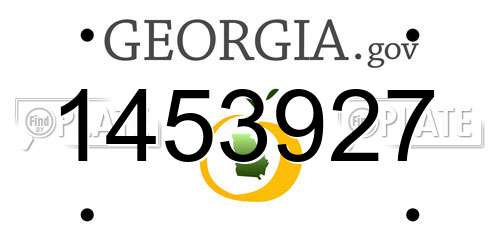 1453927 Georgia License Plate