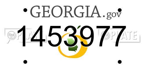 1453977 Georgia License Plate