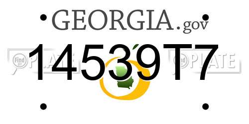 14539T7 Georgia License Plate