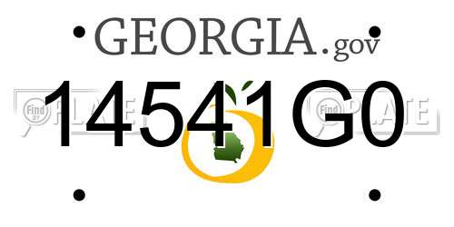 14541G0 Georgia License Plate