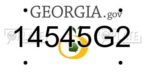 14545G2 Georgia License Plate