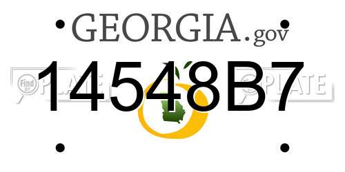 14548B7 Georgia License Plate