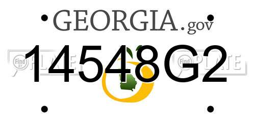 14548G2 Georgia License Plate