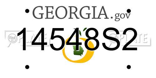 14548S2 Georgia License Plate