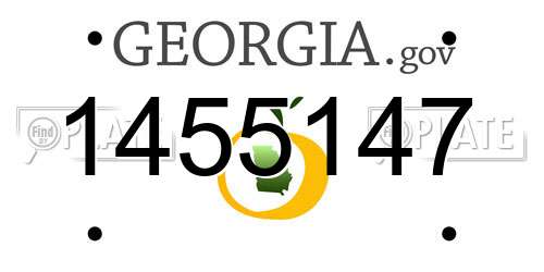 1455147 Georgia License Plate