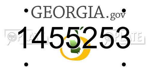 1455253 Georgia License Plate