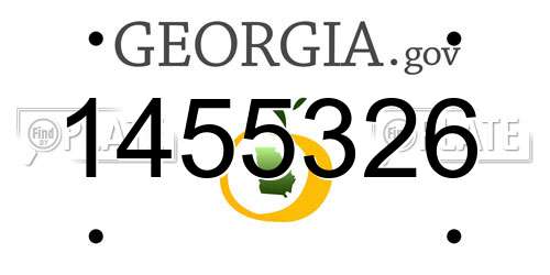 1455326 Georgia License Plate