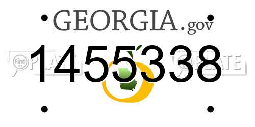 1455338 Georgia License Plate