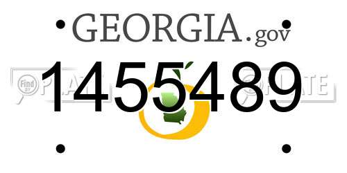 1455489 Georgia License Plate