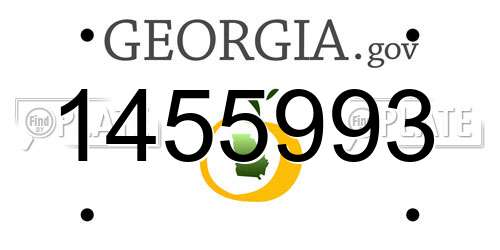 1455993 Georgia License Plate