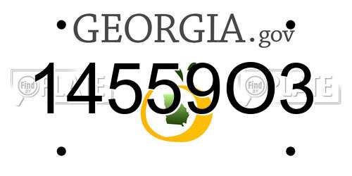 14559O3 Georgia License Plate
