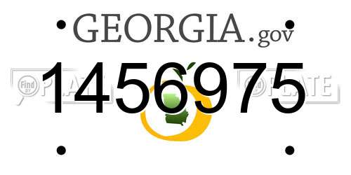 1456975 Georgia License Plate