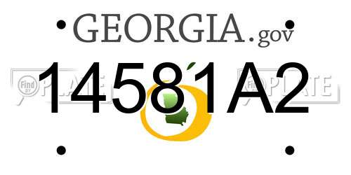 14581A2 Georgia License Plate