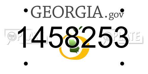1458253 Georgia License Plate