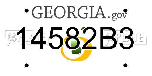14582B3 Georgia License Plate