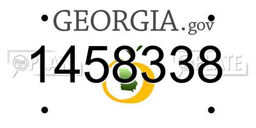 1458338 Georgia License Plate