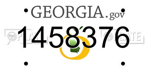 1458376 Georgia License Plate