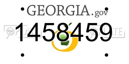 1458459 Georgia License Plate