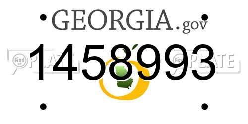 1458993 Georgia License Plate