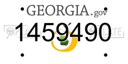 1459490 Georgia License Plate
