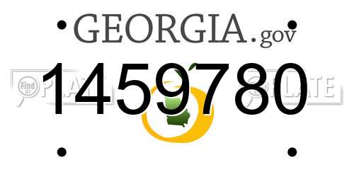 1459780 Georgia License Plate
