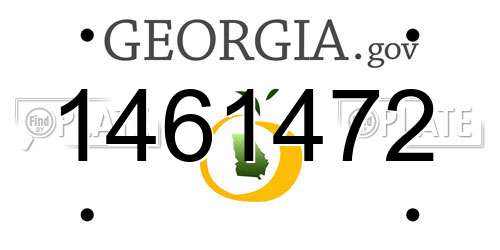 1461472 Georgia License Plate