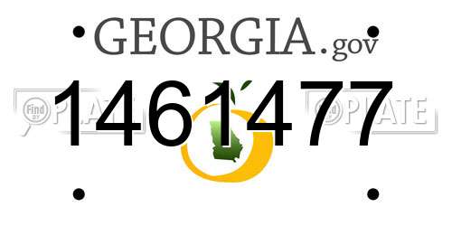 1461477 Georgia License Plate