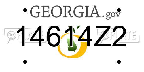14614Z2 Georgia License Plate