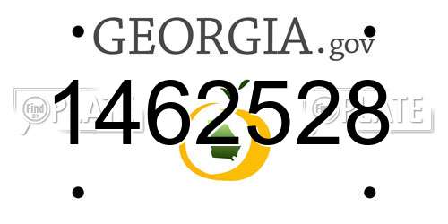 1462528 Georgia License Plate