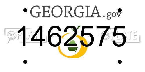 1462575 Georgia License Plate